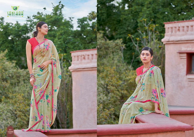 Sanskar Signature 15 Printed Regular Wear Georgette Latest Saree Collection